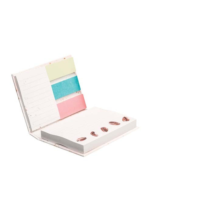 Kahvipaperinen kovakantinen muistilappuvihko