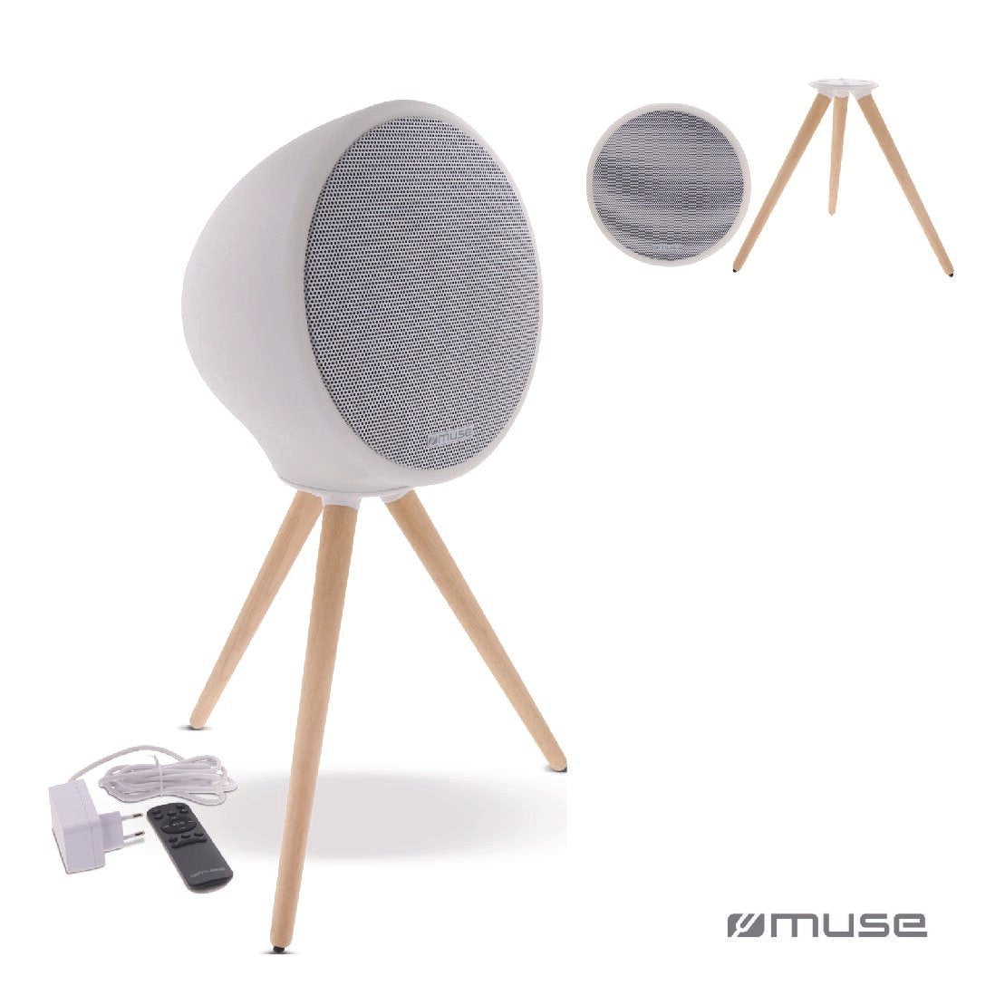 Muse LED, roiskevesitiivis Bluetooth-kaiutin jalustalla 100W