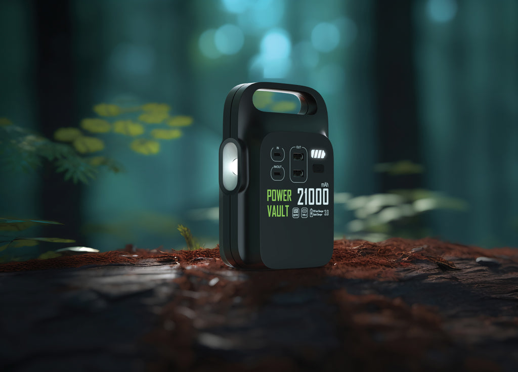 Power Vault 21000 kannettava virta-asema.