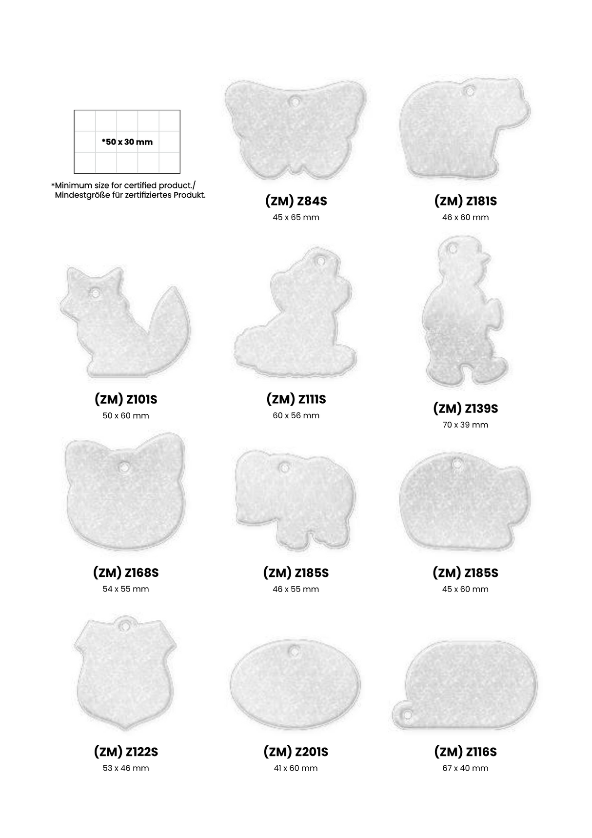 Pehmoheijastin omalla logolla