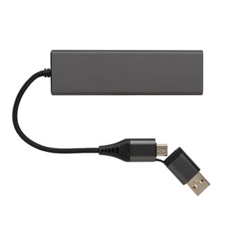 Terra RCS alumiininen USB-hub 3 portilla
