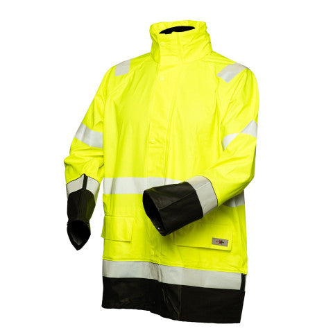 Priha Huomiovärinen sadetakki kelta/musta