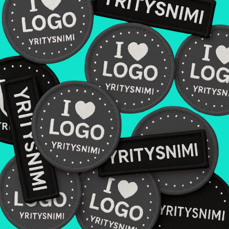 Kangasmerkit omalla logolla