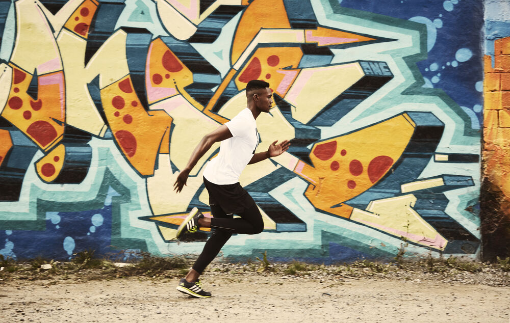 Printer red Run tekninen t-paita Naisten