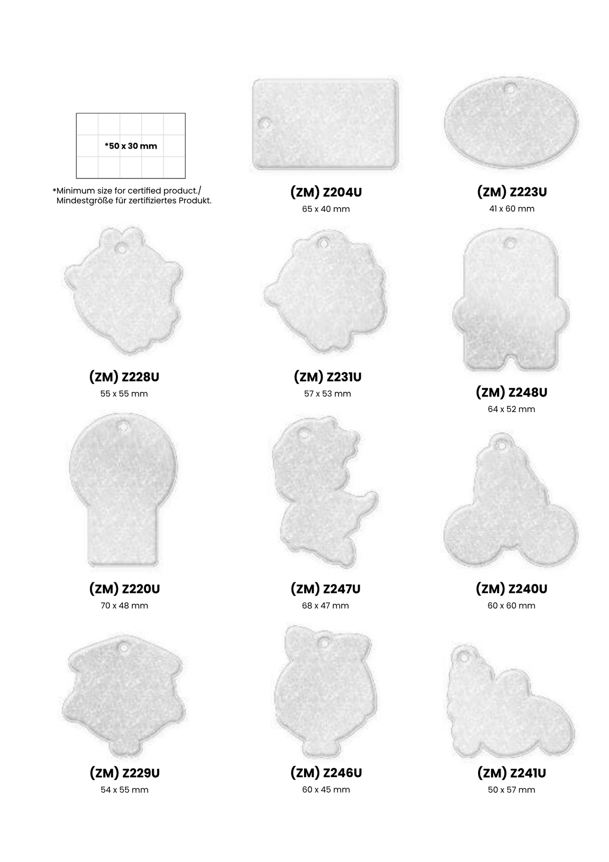 Pehmoheijastin omalla logolla