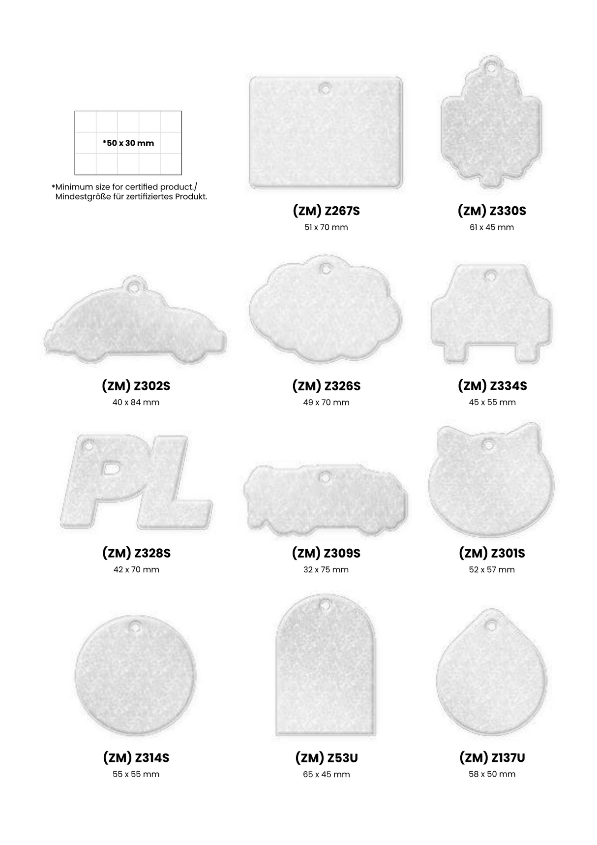 Pehmoheijastin omalla logolla