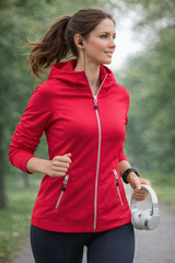 Printer RED Layback vetoketjuhuppari Naisten