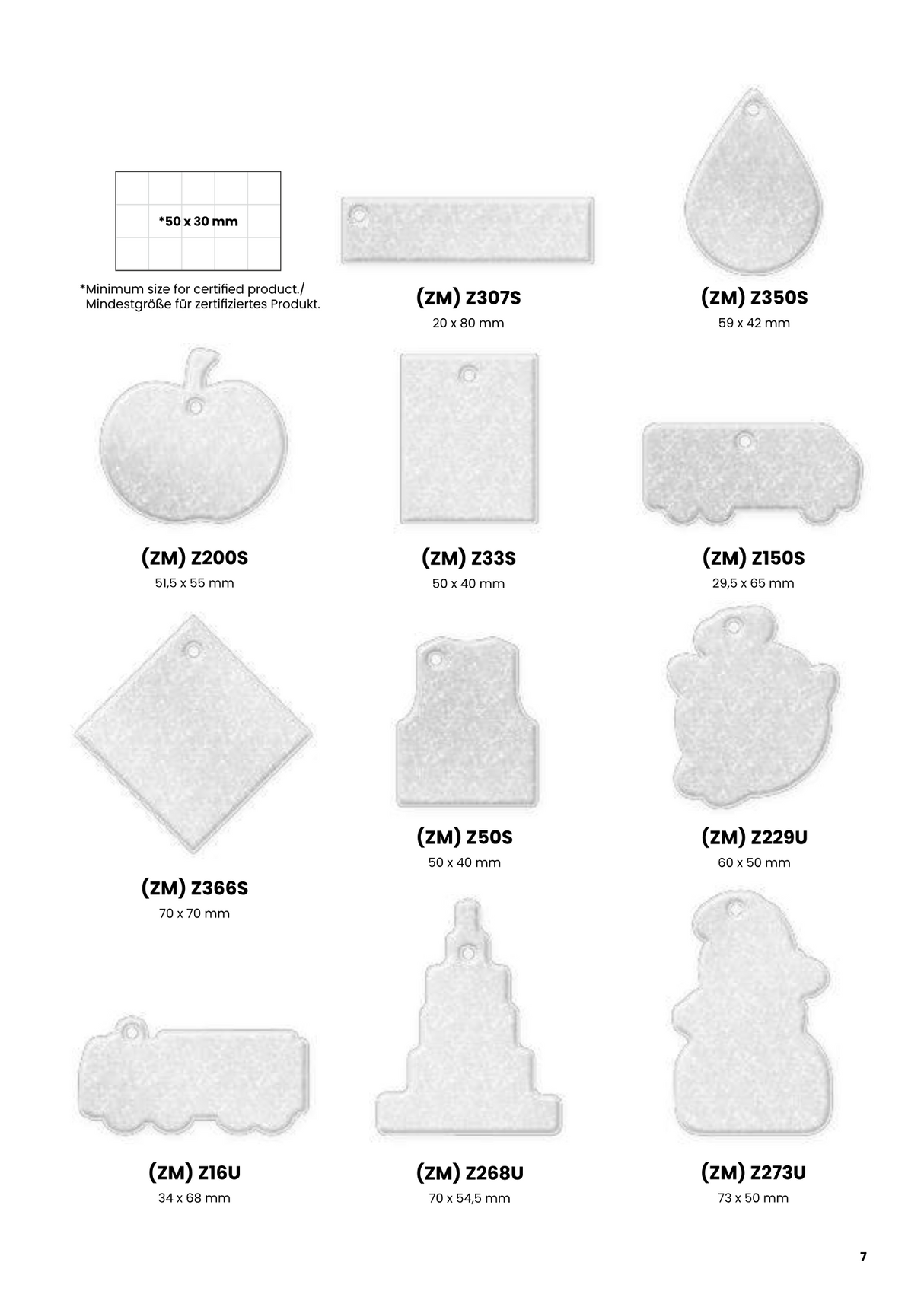 Pehmoheijastin omalla logolla