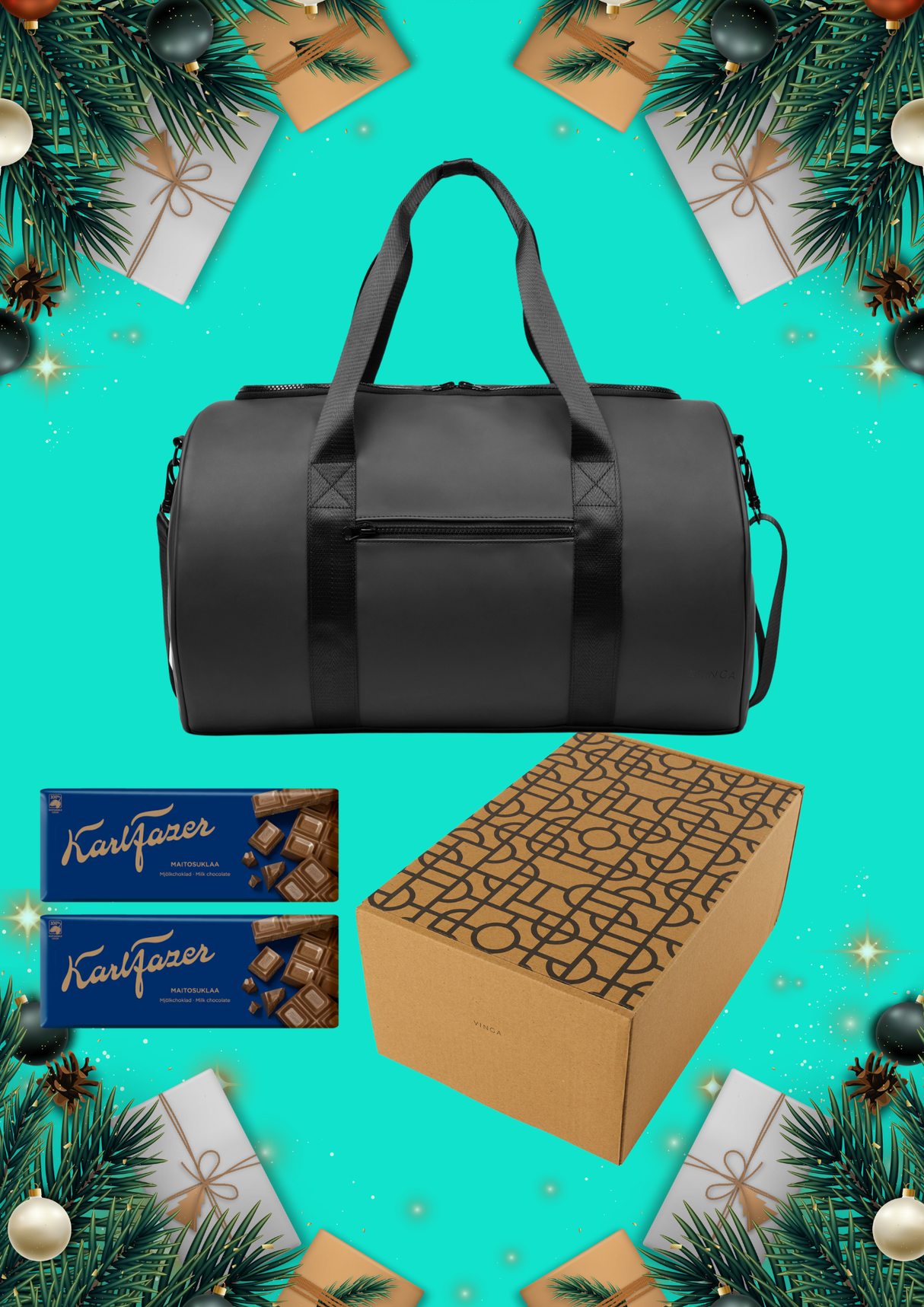 Viikonloppu/urheilulaukku lahjasetti